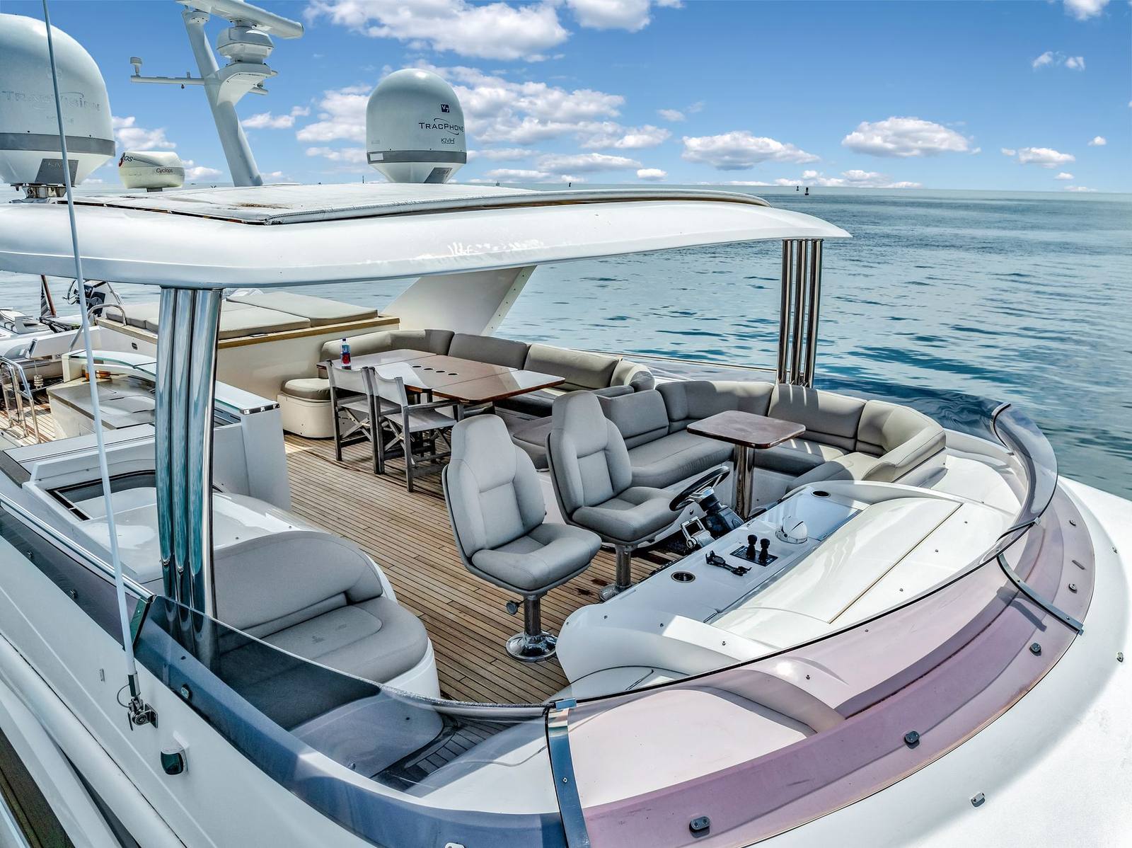 88-foot Princess motor yacht chartered on Biscayne Bay, Miami